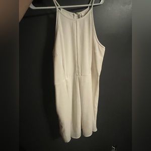 White, zip up, dress